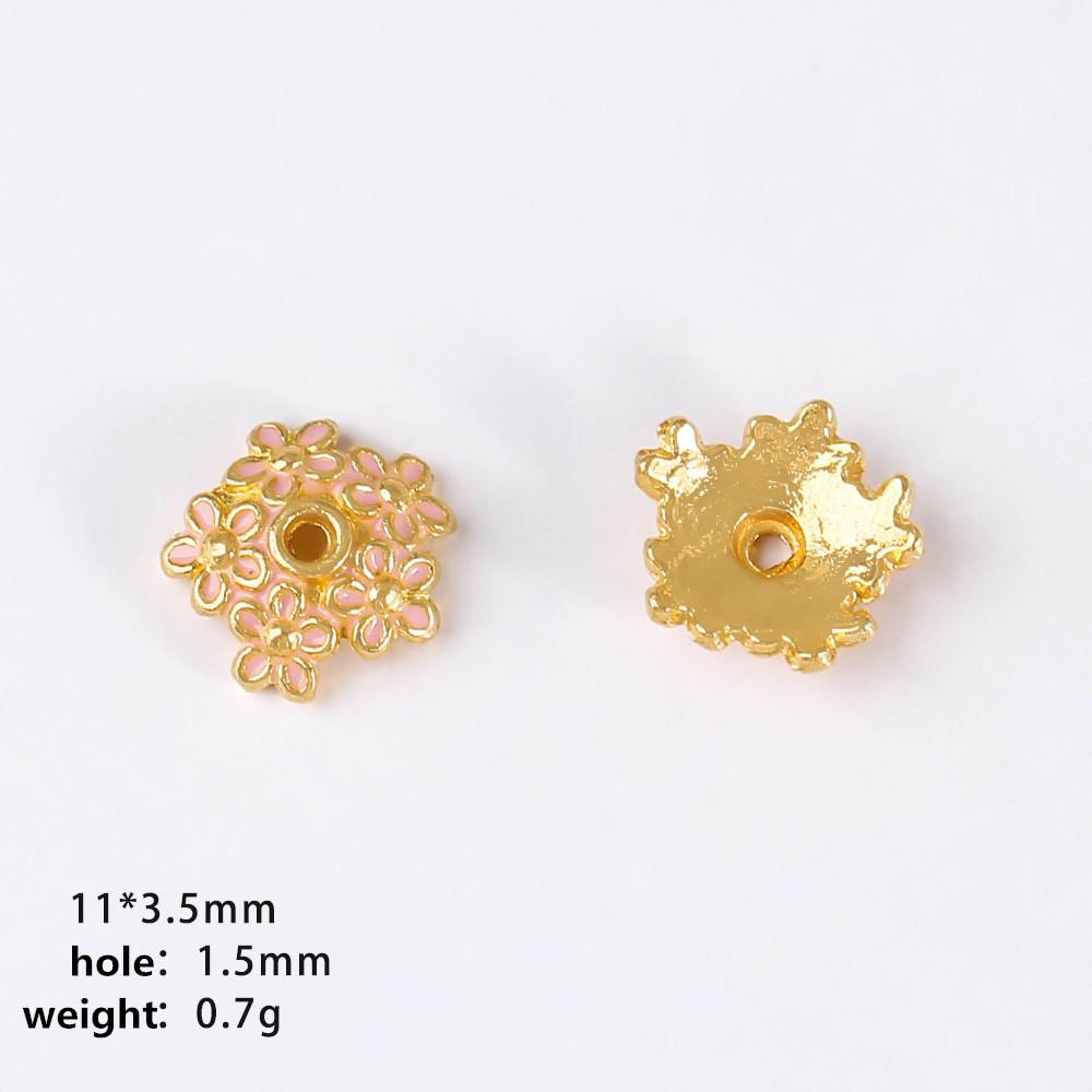 20 Stück/Los Emaille Blumenperlenkappen Für Schmuckherstellung Zubehör Ethnische Vintage Accessoires DIY Armbänder Fußkettchen Bohemian Materialien