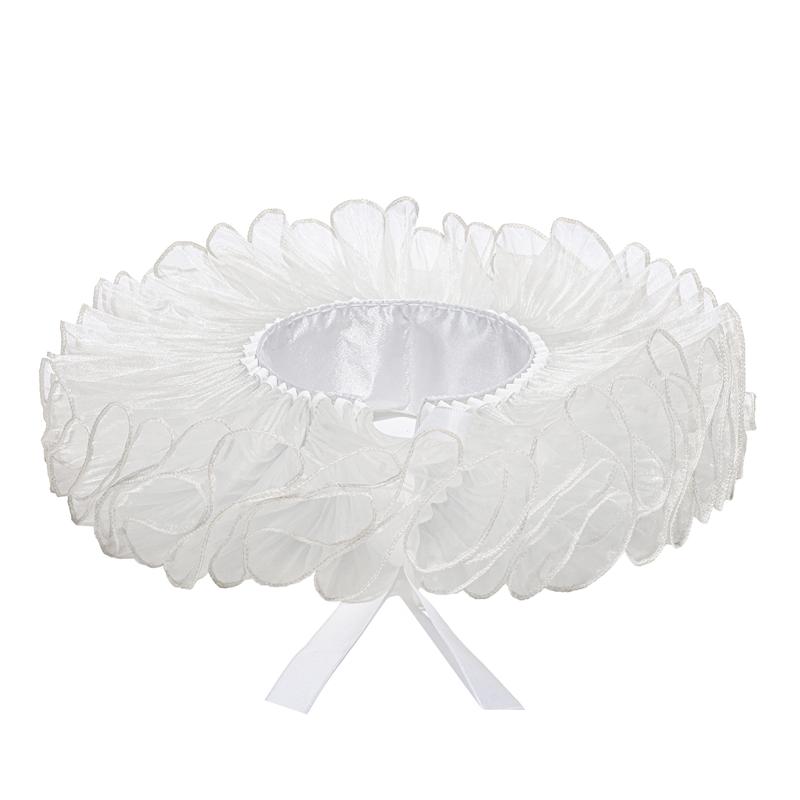 Perfect Match White Scarf Neck Ruffle Fake Collar Opera Performance Retro Decoration Collar Medieval Costume Accessories Po Props