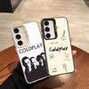 C-Coldplay-Y Phone Case For Samsung Galaxy S26 S25 S24 S23 S22 S21 S20 Ultra Plus Fe Colored Silver Cover