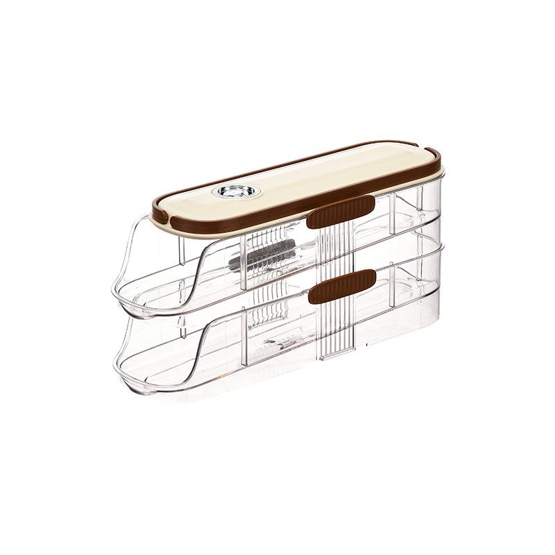 Minimalist Multi-Layer Refrigerator Storage Box for Vegetables, Fruits, and Eggs