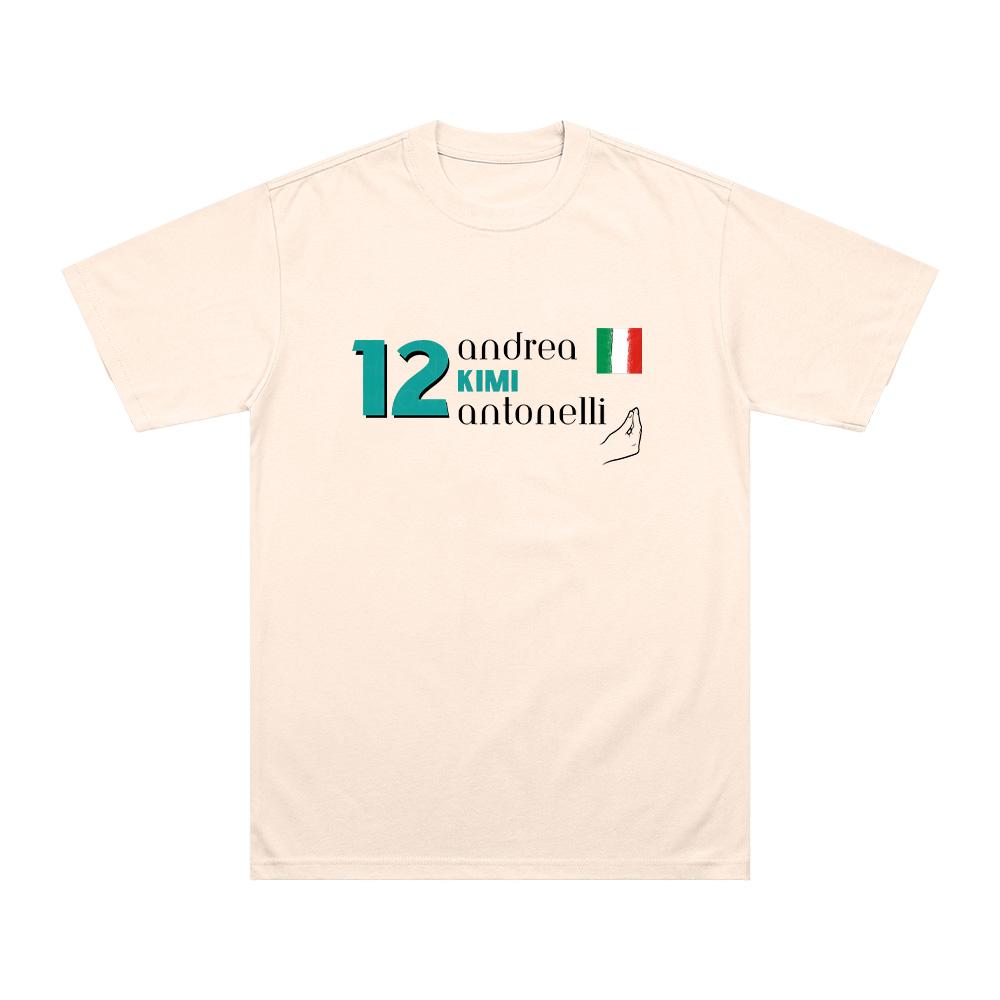 Andrea Kimi Antonelli T Shirts Italian Driver Rookie Unisex Tees Fan Merch Gift High Quality Cotton Clothes Fashion Versatile Tops Funny Anime T-shirt