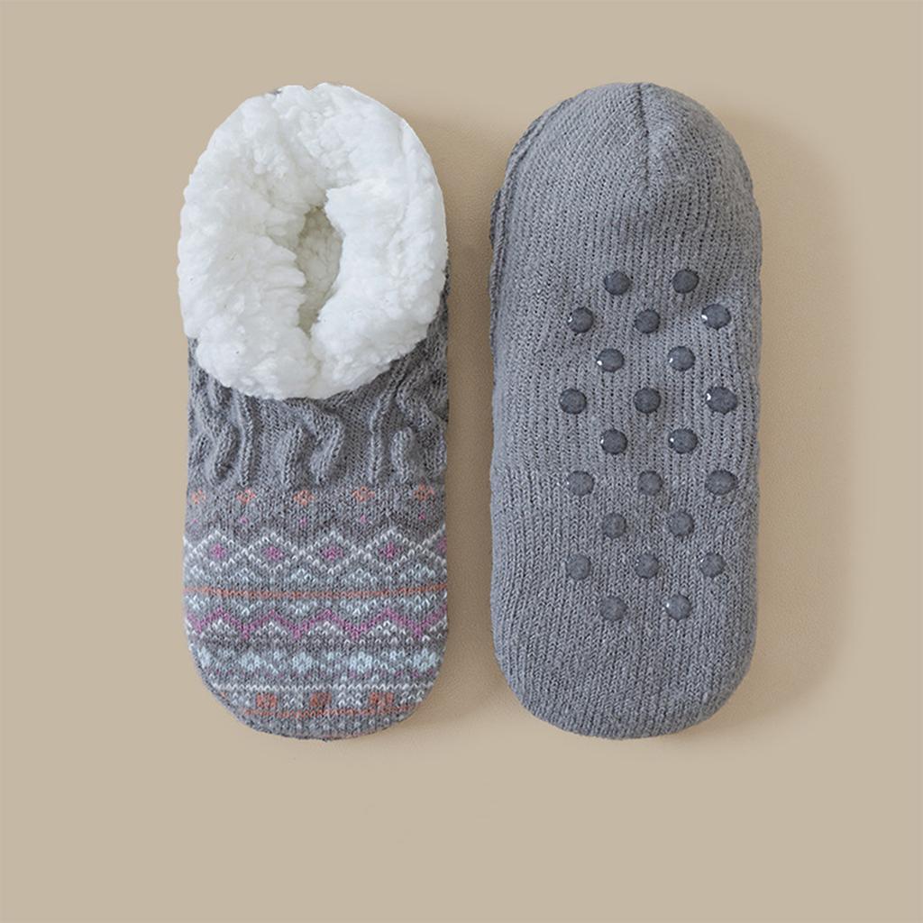 Women's Lined Thickened Slipper Socks, Warm Floor Socks for Indoor Home Wear