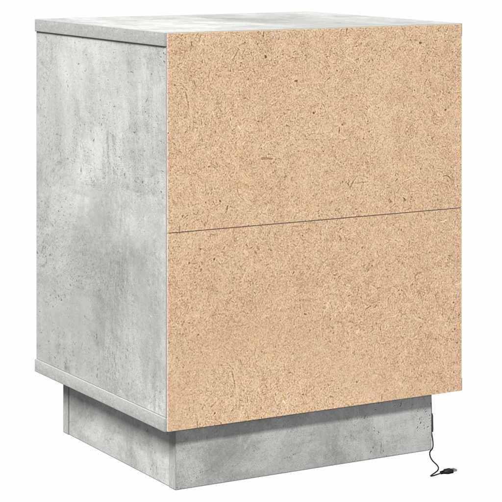 Nightstand 2 pcs Concrete Grey 39 x 34.5 x 50 cm Particleboard