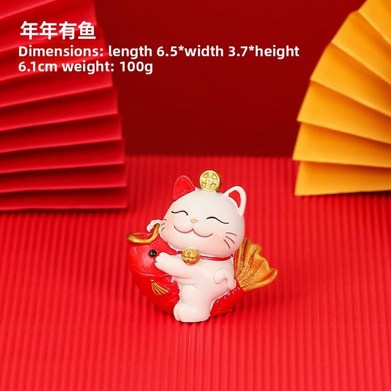 Cute Mobile Phone Stand Decoration Cute Maneki Neko Resin Office DeskCute Gift Decoration