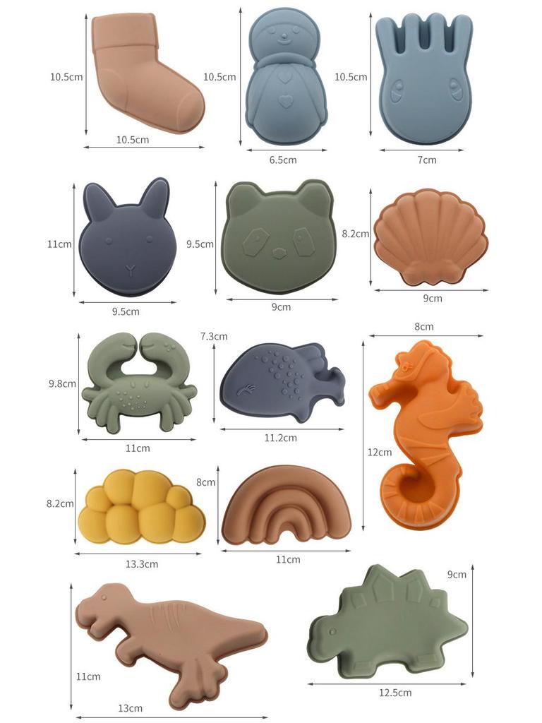 Outdoor Parent-Child Interactive Silicone Beach Bucket Set – Baby Sand, Water, and Snow Play Tools