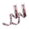 2 Roll Valentine's Day Ribbons Gift Wrapping Wired Heart for Wreath Party