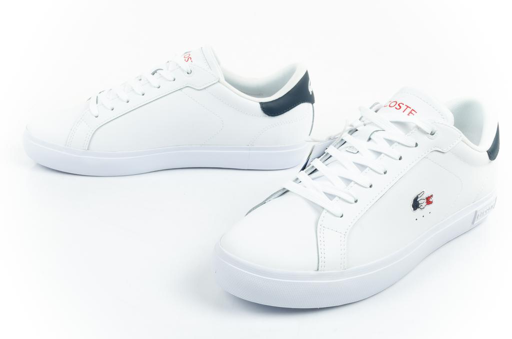 Lacoste Powercourt 125 1 SMA wht/nvy/red-leather [749SMA0080407] size 46