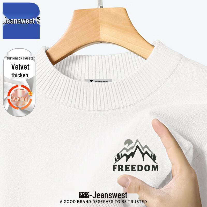 

Zhenweis Men s ANJ46 Thick Warm Half-High Collar Knit Sweater 2XL