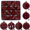 Flocked Christmas Balls 6cm Painted Balls Paper Box Set 16pcs Christmas Decorations