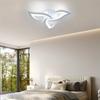 Elegant Leaf-Shaped Metal Ceiling Light with Acrylic Shade – Semi-Flush Mount