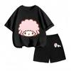 Cartoon Print Short Sleeve Set Summer Casual Children's Clothing Hot Sale