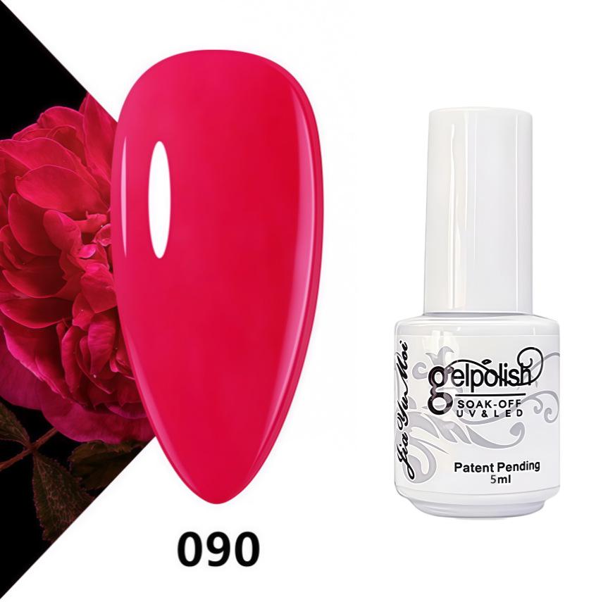 GELPOLISH Nail Art Set: Base, Top Coat, Transparent & White Gel Polishes