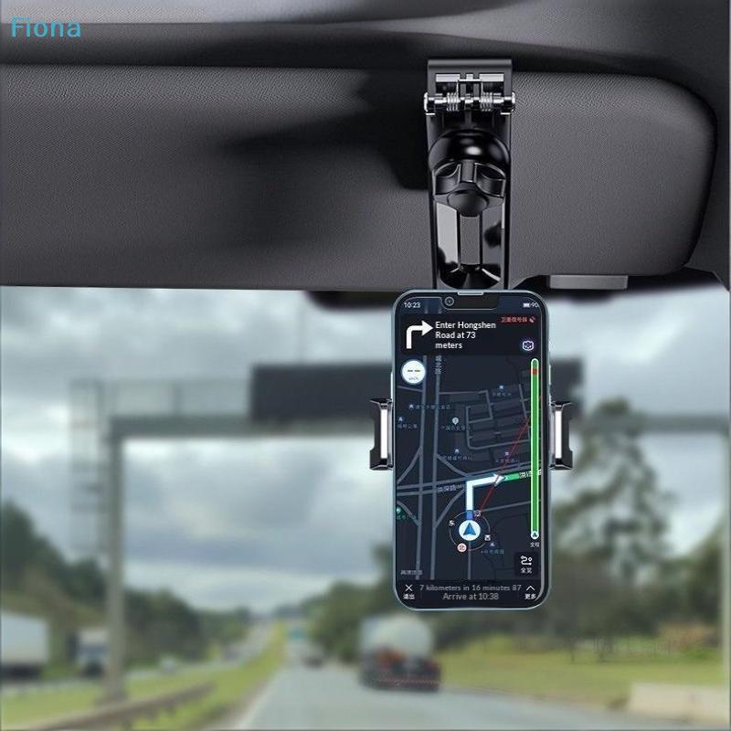 360° Rotatable Car Sun Visor Phone Mount, Adjustable Sunshade Clip Cell Phone Holder for Navigation