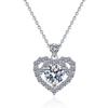 S925 Sterling Silver Moissanite Key Pendant - Classic Luxury Necklace for Women