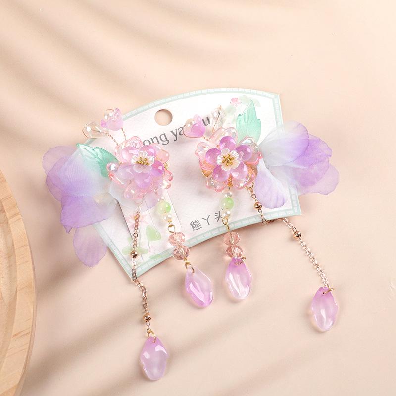 Märchenhafte Blume Haarspange: Vintage Quasten-Accessoire für Frauen und Mädchen