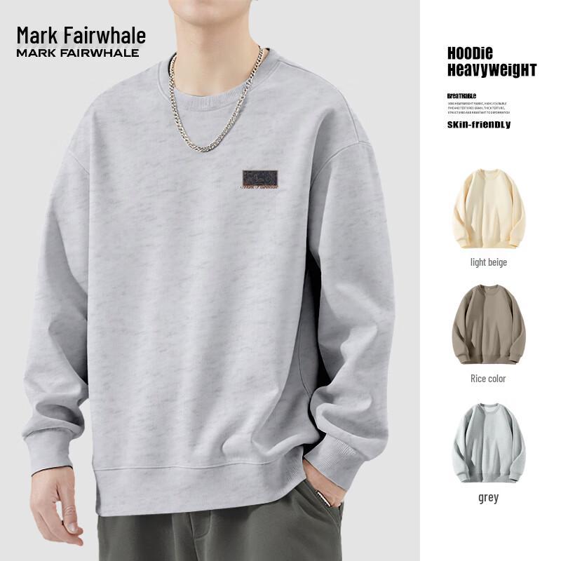 Mark Fairwhale Men's Heavyweight American Style Round Neck Sweatshirt