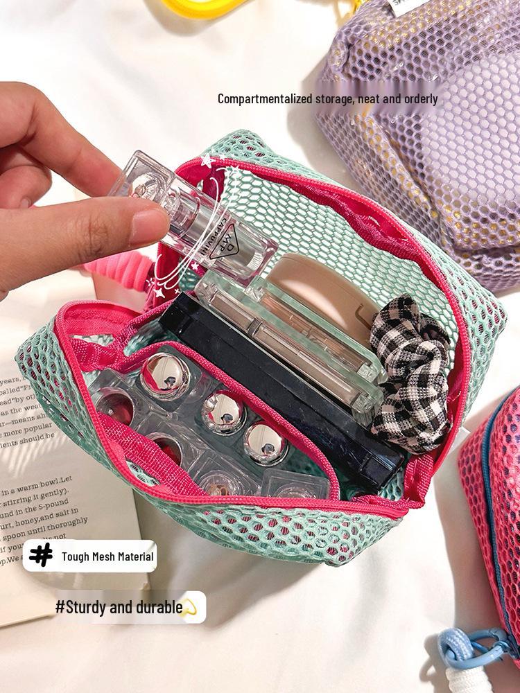 Mini Mesh Travel Toiletry & Makeup Storage Bag