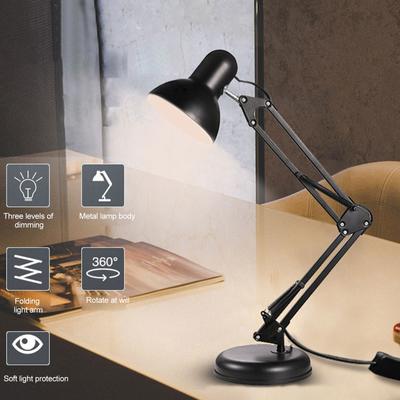 Lampada da scrivania a LED con braccio lungo per protezione degli occhi, manicure e ciglia, apprendimento, lettura, lavoro, riparazione, clip per tatuaggi, lampada pieghevole