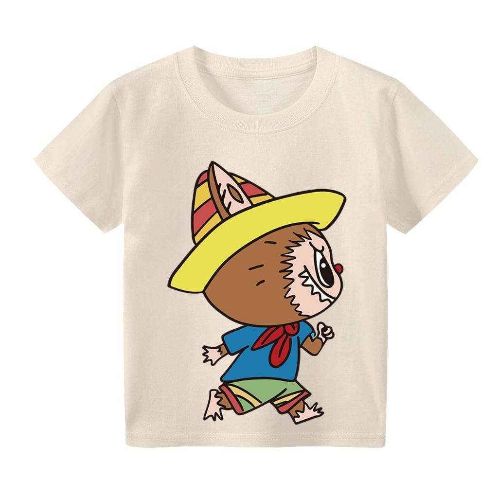 LABUBU Cotton Kids Tshirt Cartoon Children Girl Boy Cute Baju Lelaki Perempuan