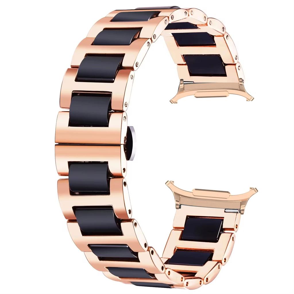 Ceramic+Metal Strap For Samsung Galaxy Watch Ultra 47mm Women/Man Luxury Bracelet Band Galaxy Watch 7 Ultra Stainless Steel Belt