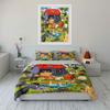 Farm Animals In Lively Scene Bedding Set For Kids Luxury Gift 3Pcs Digital Print Comforter Set Soft Comfortable Breathable