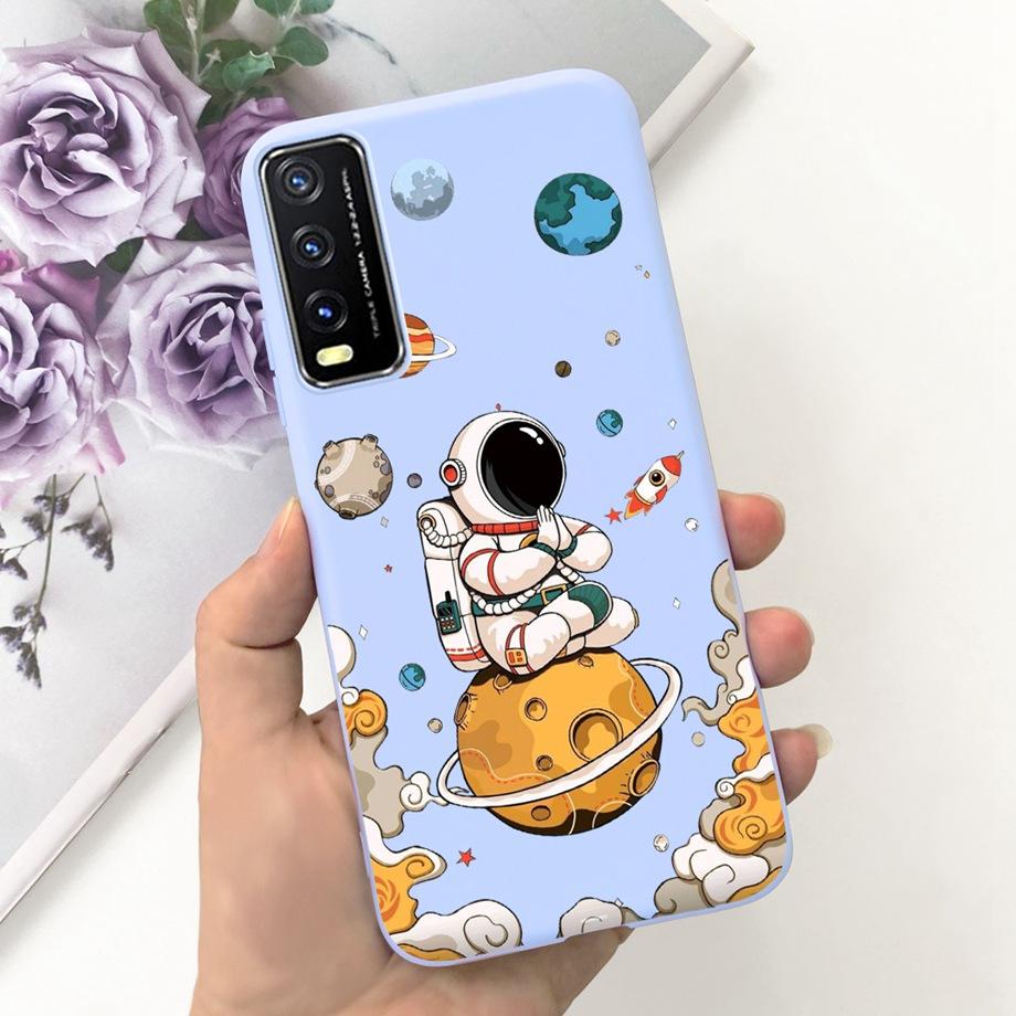 For Vivo V2027 Vivo V2028 Phone Case Space Man Moon Night Cartoon Soft Silicone Bumper Funda For Vivo Y11s Y12s Y20 Y20i Y20s