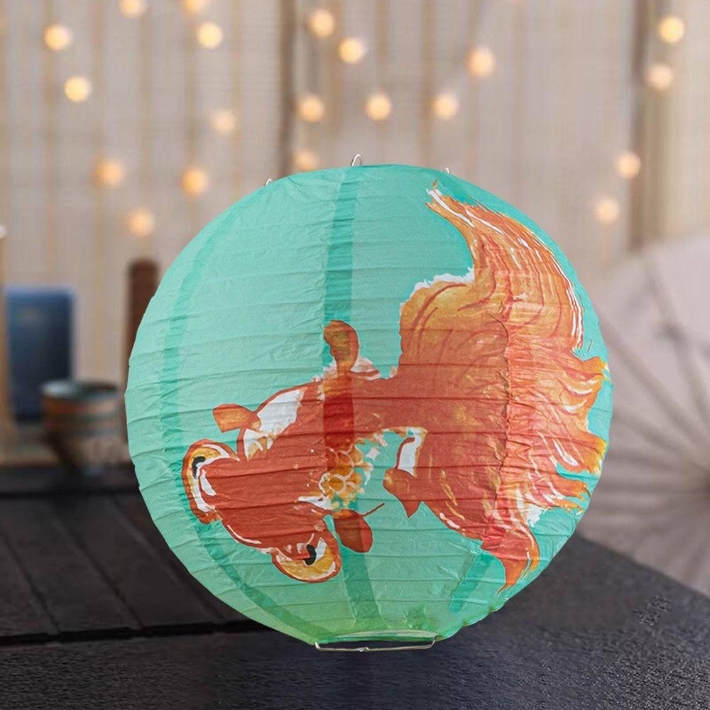 Traditional Festival Antique Lantern Luminous Round Paper Lantern  Lantern Festival