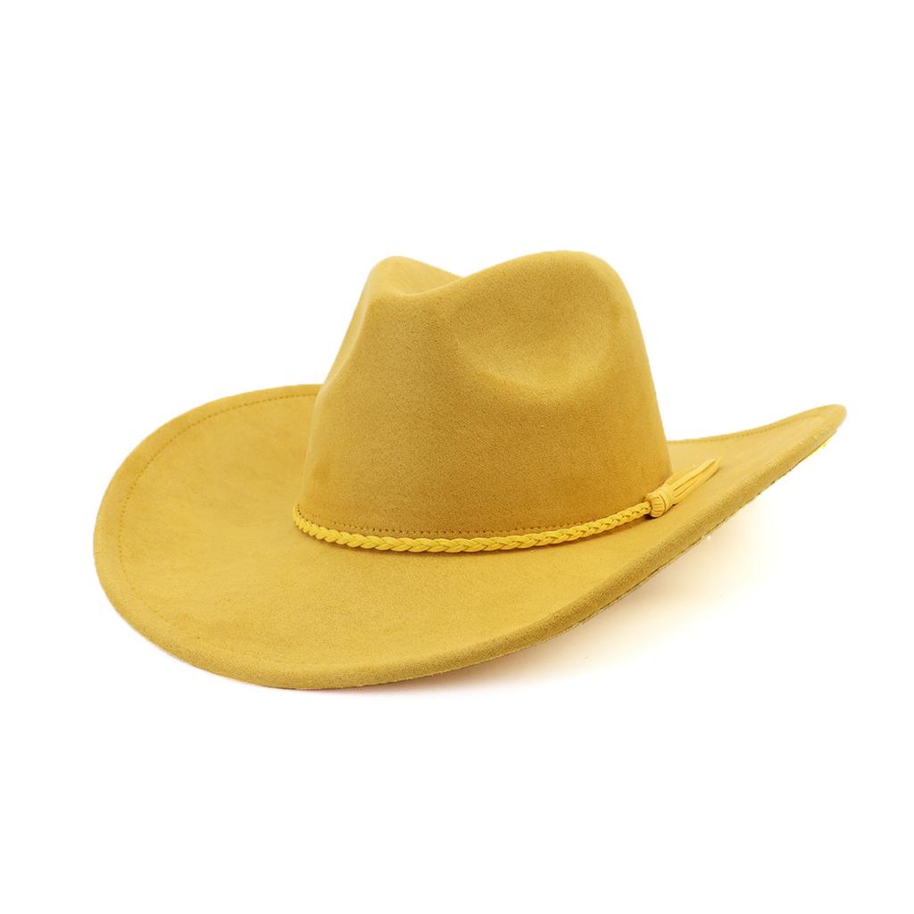 Vegan suede cowboy hat jazz panama hat unisex women's hat wide brim cowboy hat women's hat  cowboy hat