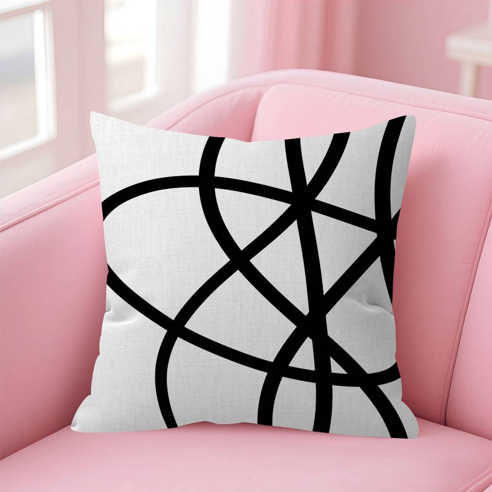 Minimalism Black And White Pillowcases Home Bedding Decorative Pillow Cover Wedding Super Soft Pillow Case