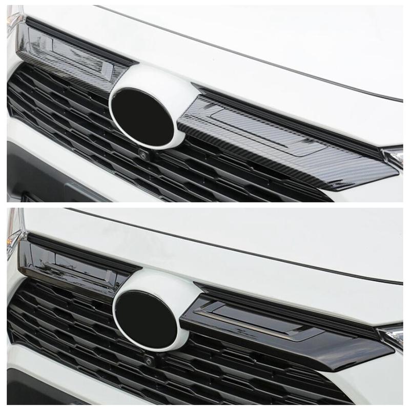 Car Front Bumper Grille Grills Strip Trims Cover Molding 2PCS Fit For TOYOTA RAV4 RAV 4 XA50 - Exterior Accessories