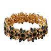 Fashion Retro Inlaid Diamond Colored Bracelet Light Luxury Trend Versatile Bracelet Niche High-End Jewelry
