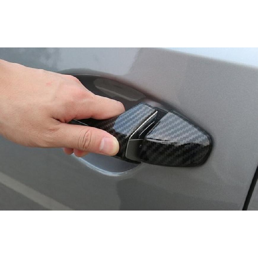 For Kia Forte 2019-2021 Carbon Fiber Abs Exterior Outside Door Handle Cover Trim