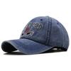 3D Three-Dimensional Anchor Embroidery Adjustable Cap Summer Pure Cotton Splicing Retro Washed Baseball Hat