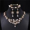 Fashion Pearl Necklace Set For Women - Bracelet And Earrings Set Wedding Jewelry Set For Brides.