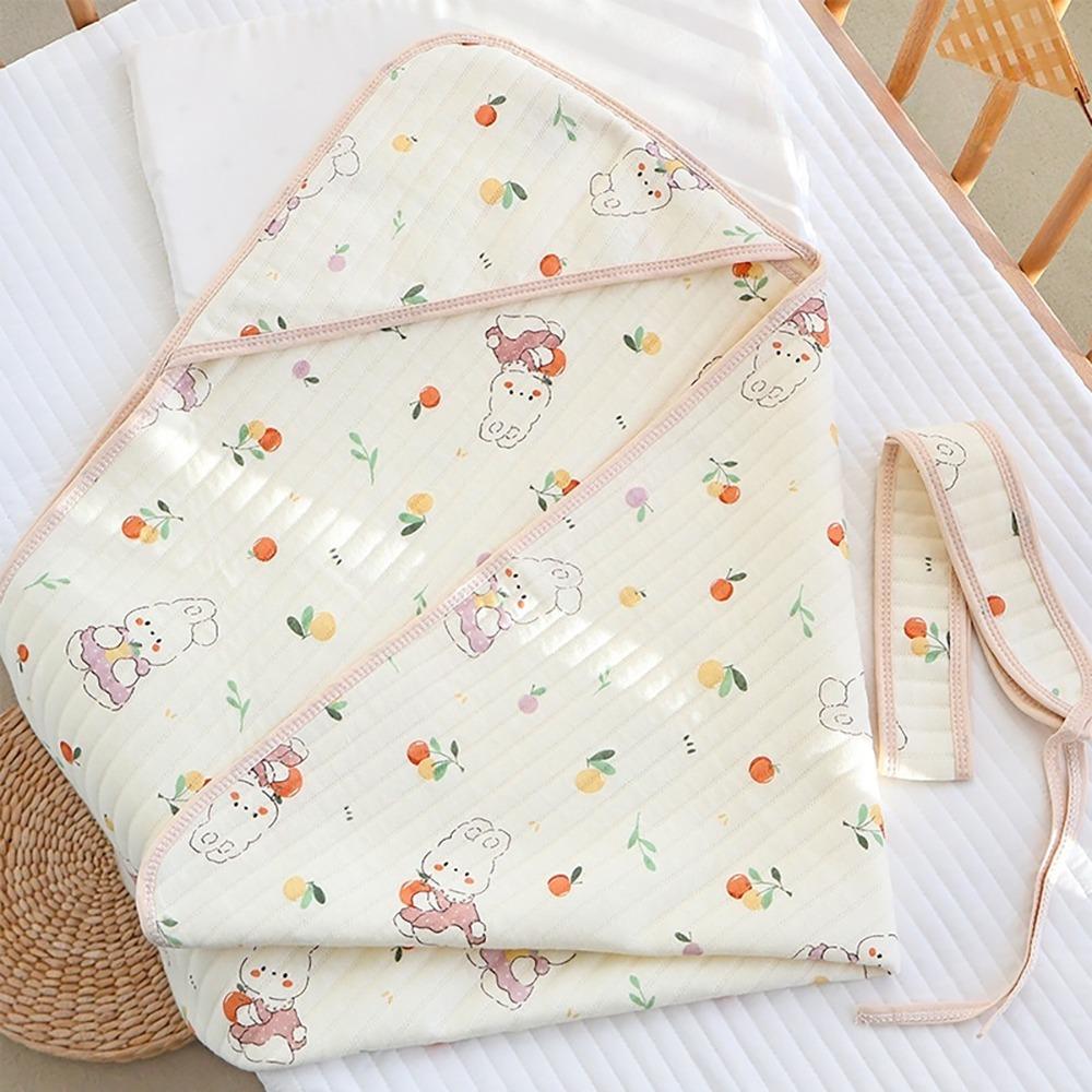 Cartoon Infant Strappy Blanket Air Filter Cotton Newborn Blanket Wraps  Outdoor