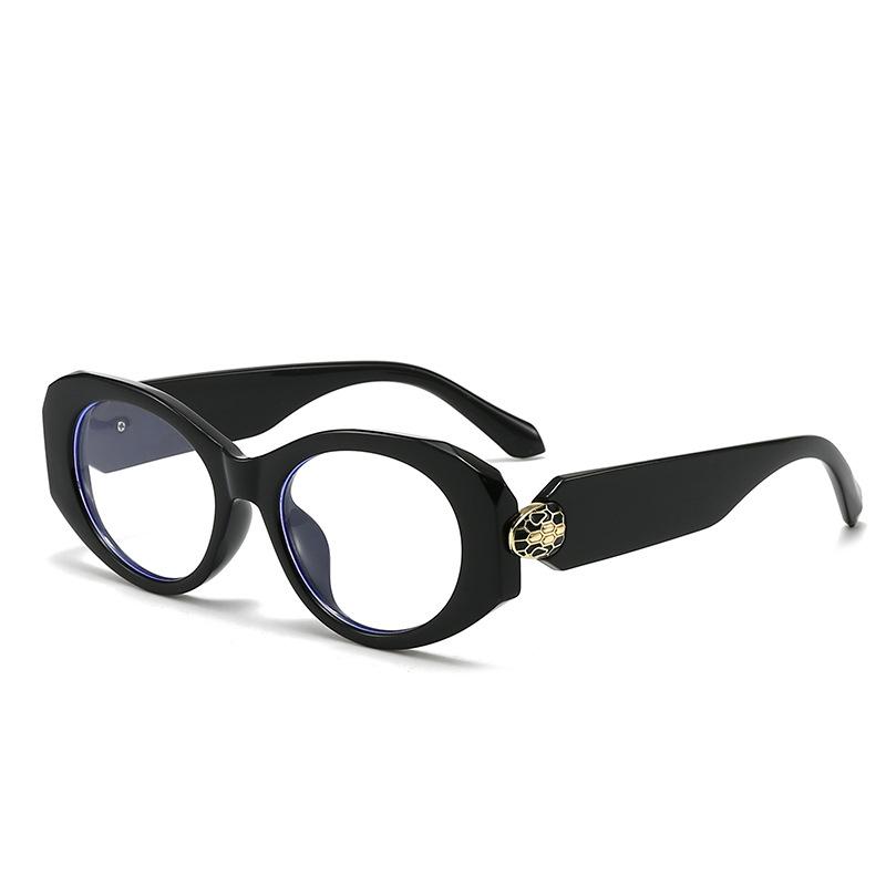New Oval Shape Fashionable Sunglasses for Women Snake Head Metal Frame Versatile High-End Feeling Stylish Accessory for Ladies