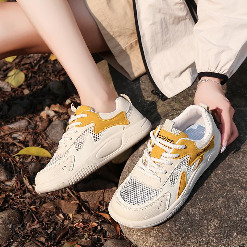 CRLAYDK Lace Up Shoes Women's Comfort Mesh Casual Sneakers Lightweight and Breathable Walking Sports Ladies Flats