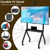 Mobile TV Display Stand for 42-75in Interactive Whiteboards & TVs Monitors Display Trolley Hold 300LBS for Office Classroom Home
