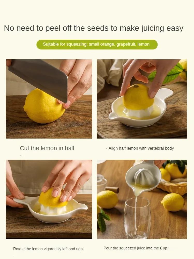 Nuovo Spremiagrumi Manuale Domestico Tazza per Succo d'Arancia Spremiagrumi in Ceramica Spremiagrumi per Limoni Gadget e Accessori da Cucina