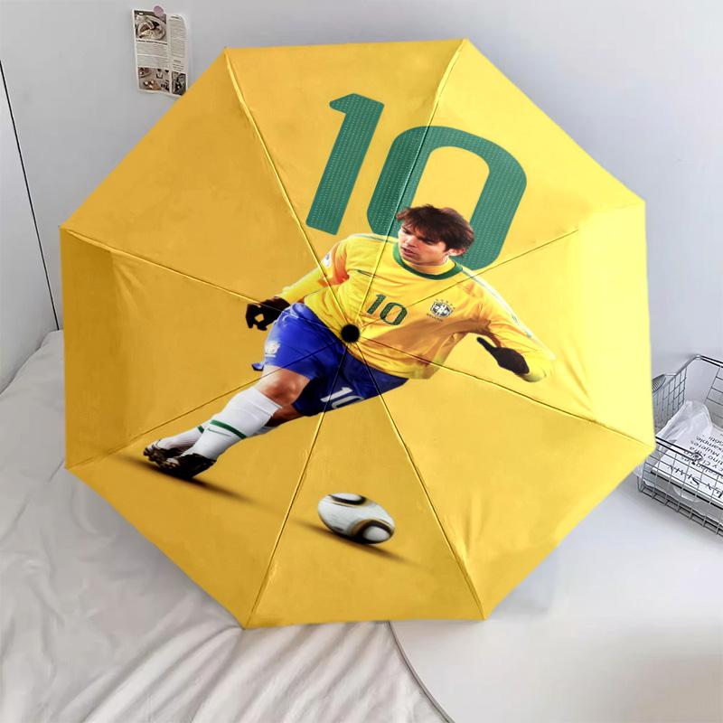 Number 10: Soccer Legend Action Folding umbrella travel Suitable for all seasons light Umbrella Three folds