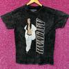 Aaliyah R&B Vintage-Style Washed Black T-Shirt