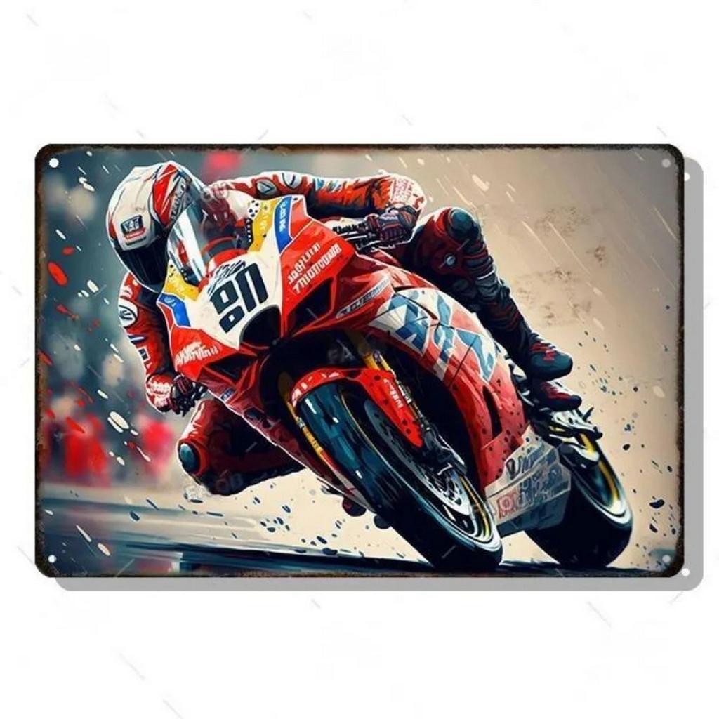 Decor Auto Vintage Metal Signs Tin Sign Motorcycle Racing Funny Poster Decor for Garage Bar Pub Club Man Cave Wall Decoration