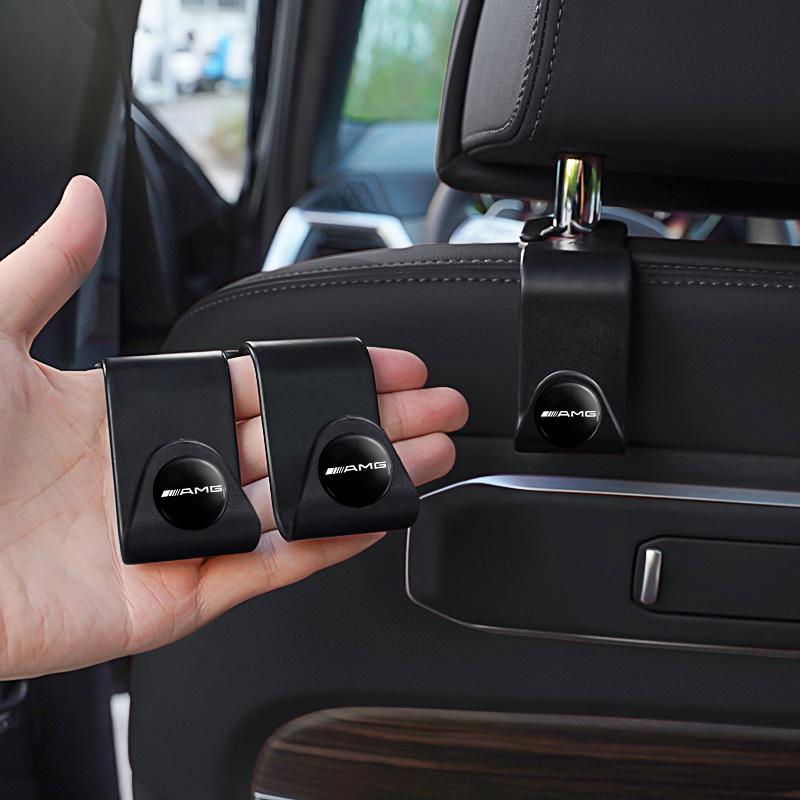 2Pcs Portable Car Seat Back Hooks Interior Storage Valve Cap For Mercedes Benz AMG GLE GLS CLA CLE GLC CLS GLA W223 W213 W206 BJ1