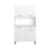 Kitchen Sideboard - White - Contemporary - 4 Doors - OSLO - L 101 Cm