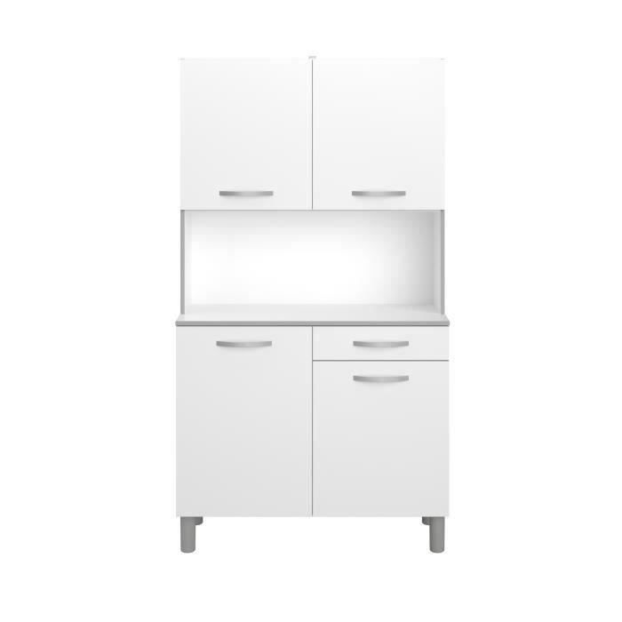 Kitchen Sideboard - White - Contemporary - 4 Doors - OSLO - L 101 Cm