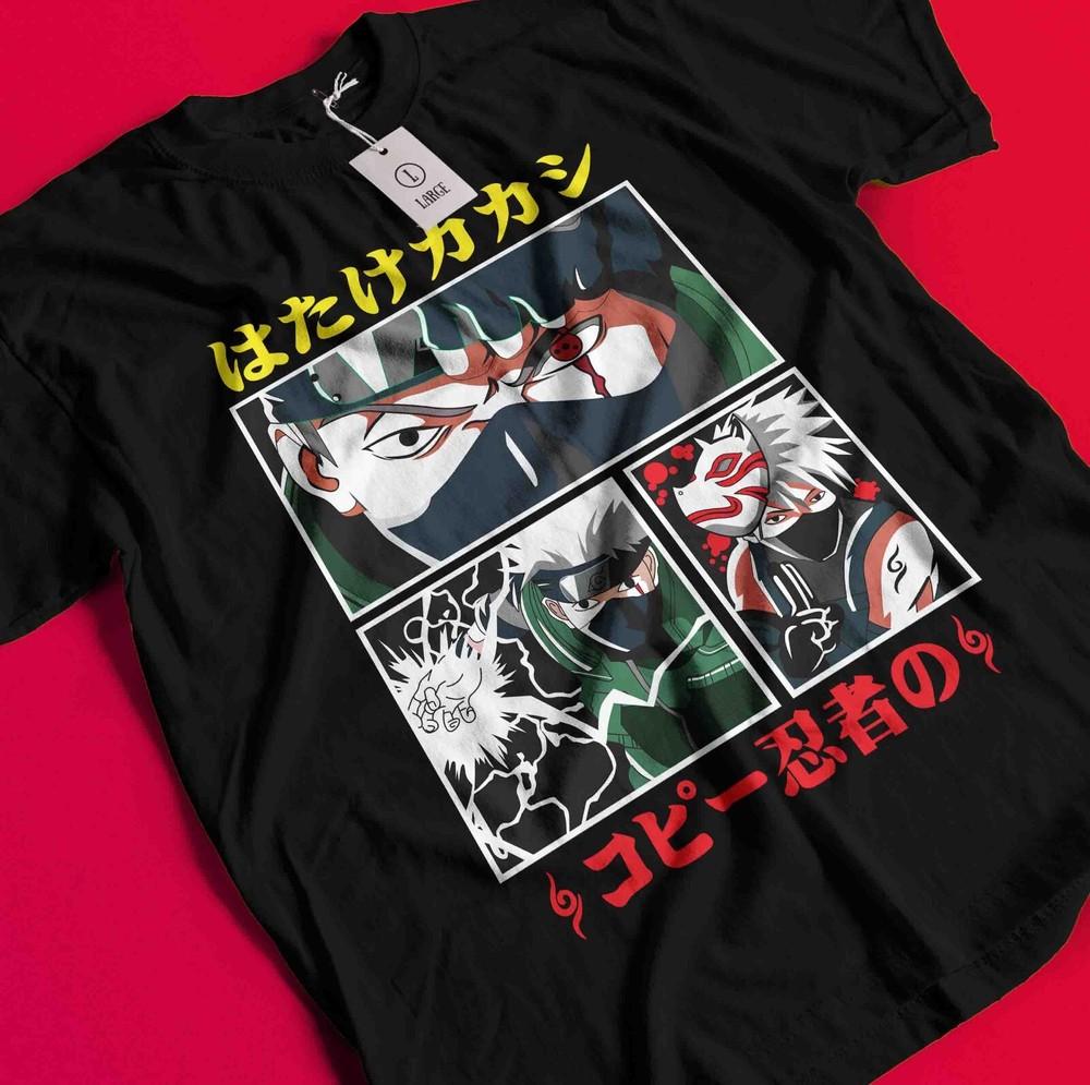 

Kakashi T-Shirt Naruto Tshirt Jiraya Shirt Madara Sakura Itachi Uchiha Obito Tee BB1627 L