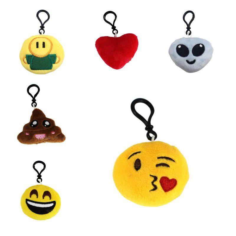 Portachiavi Espressione Mini Peluche Ciondolo Carino Emoji Bambola di Peluche Decorazione Regalo