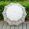 Handgefertigter Brautschirm Baumwoll-Sonnenschirm Spitzen-Schirm für Hochzeit Outdoor Sonne