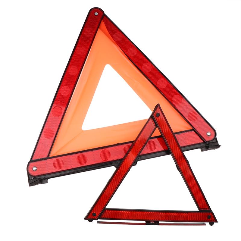 Tripé de carro com tiras refletivas, triângulo de sinalização, aviso de emergência dobrável, triângulo de advertência refletiva para carro