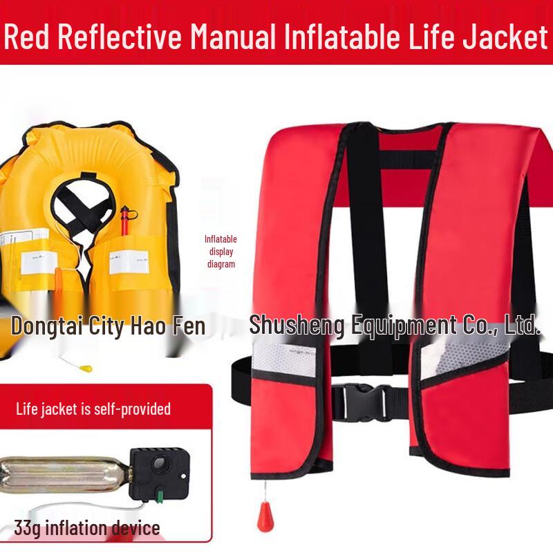 Automatic Inflatable Life Vest with Reflective Stripes Universal